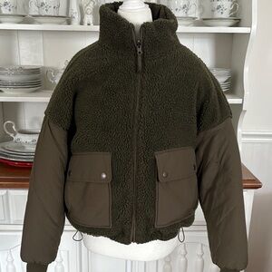 American Eagle Outfitters Olive Bomber Jacket